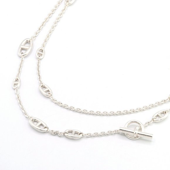 Hermes Jewelry - Hermes Chaine d'Ancre Farandole Necklace, 160cm, Sterling Silver (925), Long Nec